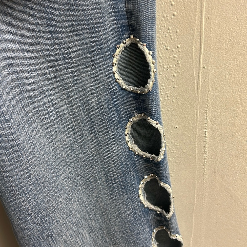 M8222 Open Hole Side Denim by Oo La La